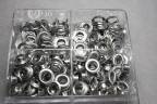 100 Oesen - Eyelets Box 8,7 mm Silver