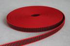 10 Meter Gurtband  Schwarz/Rot