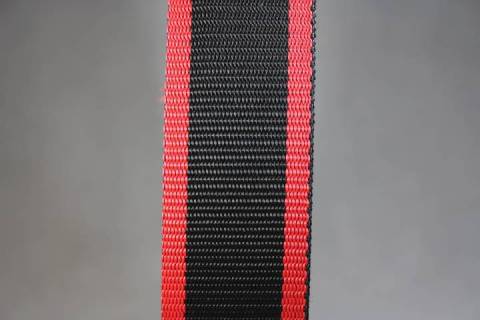 10 Meter Gurtbänder-Mustergurtband schwarz/rot 50 mm - Bild: A1