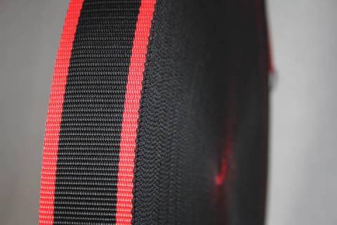 10 Meter Gurtbänder-Mustergurtband schwarz/rot 50 mm - Bild: A2