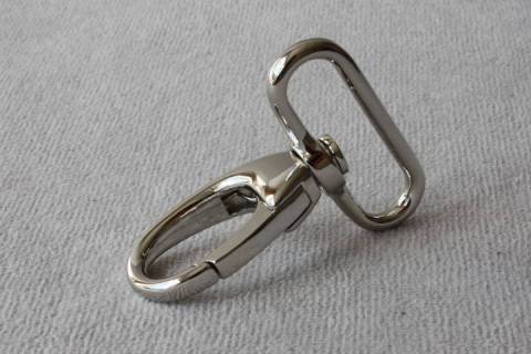10 Karabinerhaken 40 mm Nickel - Glanz 355-A6 - Picture: A3