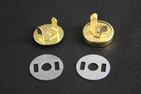 10 Magnetverschlüsse 18 mm Gold H4-169 - Bild: A1