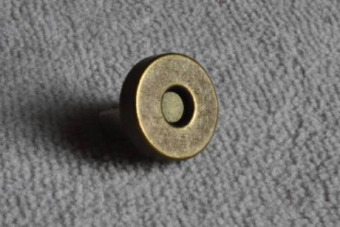10 Mini - Magnetknopf Altmessing - 12 mm 072