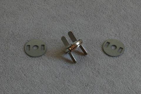 100 Magnetknöpfe - Nickel glänzend - 18 mm - Flach 176 - Bild: a1