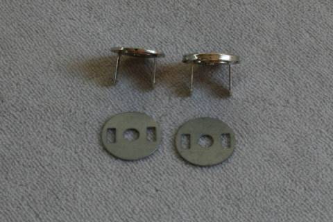 100 Magnetknöpfe - Nickel glänzend - 18 mm - Flach 176 - Picture: a2