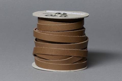 10 Meter Flachlederband - Wasserbüffelleder 10 mm breit - Picture: A2-ocker