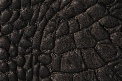 Leder - Krokoprägung dünn - Picture: Farbe-schwarz