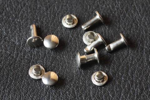 100 Doppelkopfnieten 9/12 Silber 371 - Bild: A1