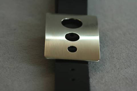 Edelstahlgürtel-Leder 40 mm 090 - Bild: A1