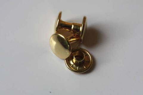 1.000 Doppelkopf - Hohlnieten 9/10 mm Messing/Gold 372 - Picture: A4