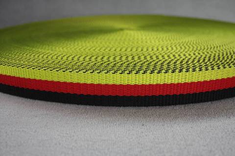 10 Meter Gurtband Schwarz-Rot-Gold - Bild: A2
