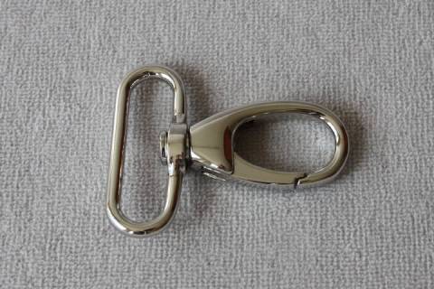 Karabinerhaken 40 mm Nickel - Glanz 355-A6 - Bild: A1