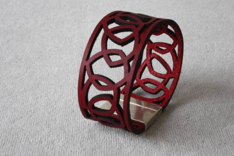 Lederarmbänder - Lederarmband MU 1 - Picture: -dunkelrot