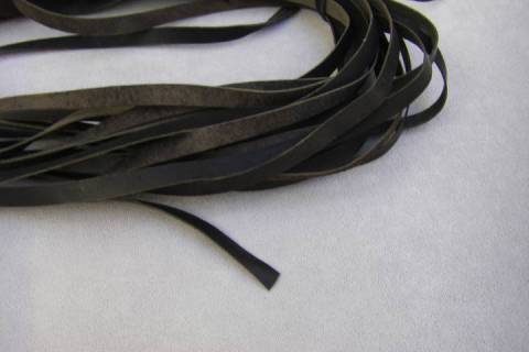 Flechtriemen - Flachbänder - Känguruleder - Schwarz 10 mm