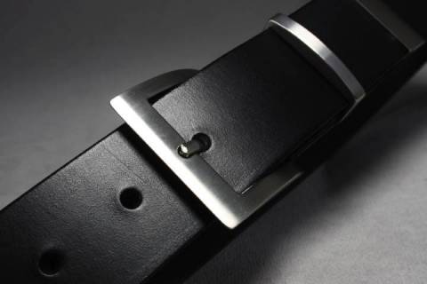 Ledergürtel 35 mm - 197 - Bild: Lederriemen-Lederfarbe-Schwarz_1