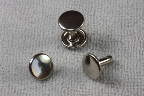 1.000 Doppelkopf - Hohlnieten 9/9 mm Silber 305 