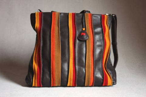 Mywalit Lederschultertaschen Braun - Orange 609-63
