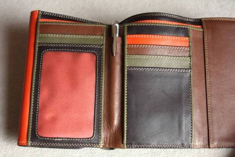 Mywalit Geldbörsen Braun Orange Khaki 250-72 - Picture: A4