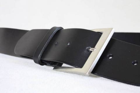 Ledergürtel 45 mm  - 199 - Bild: Lederriemen-Lederfarbe-Schwarz_1
