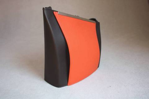 Papillon Lederhandtaschen Braun - Orange