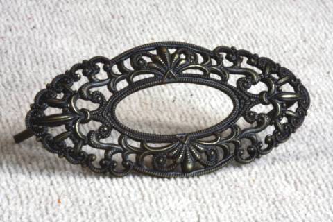 Oval Schnörkel Verzietungen Altmessing 4052