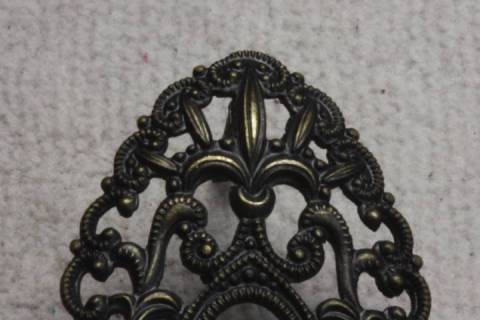 Oval Schnörkel Verzietungen Altmessing 4052 - Bild: A3