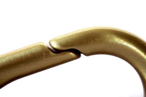 Karabinerhaken - 25 mm - Altmessing - 356 - Picture: A2