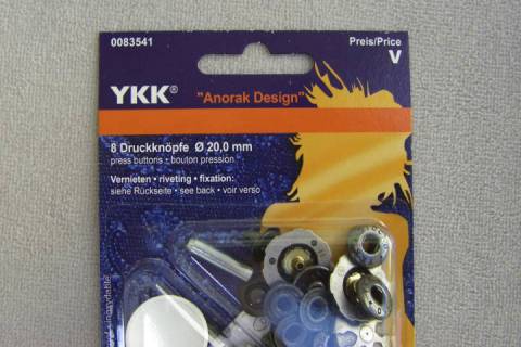 8 YKK Druckknöpfe 20 mm - Bild: A1
