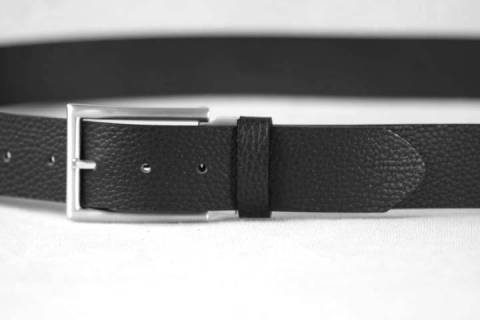 Ledergürtel 40 mm - 7/022 Schwarz - Bild: a3