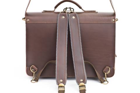 Schulranzen - Schultasche Naturleder - Kombi Natur - Bild: a8