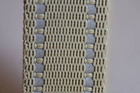 Gurteband mit Reflektorstreifen 25 mm - Picture: Farbe-Beige_4