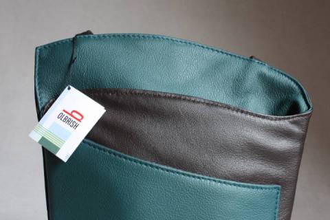 Serpentine kl. - Ledertasche von Olbrish b Petrol - Braun - Picture: a4