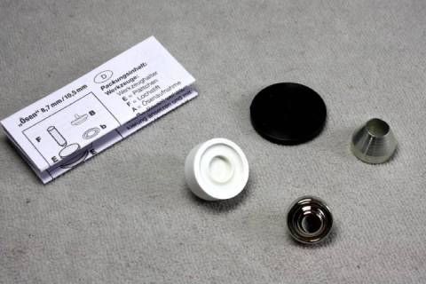 100 Ösen - Eyelets Box 8,7 mm Silver - Picture: A4