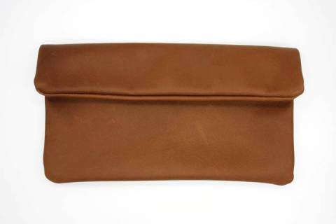 Clutch Ledertaschen - Picture: Cognac
