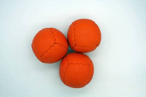 5 Jonglierbälle aus Rindsleder - Bild: Orange_7