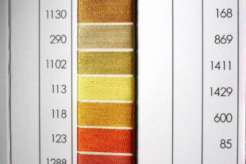 Serafil - Ledergarn - Nähgarn für Leder 60 - 600 - Picture: Farbe-Gelb-Gruen-1102