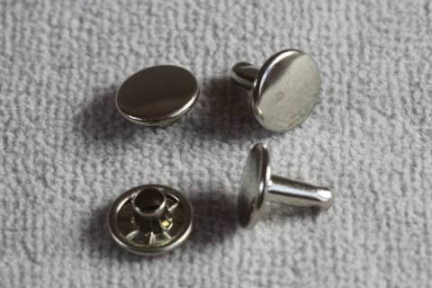 1.000 Doppelkopf - Hohlnieten 9/10 mm Silber 374  - Bild: A1