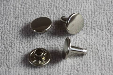 1.000 Doppelkopf - Hohlnieten 9/10 mm Silber 374  - Picture: A1