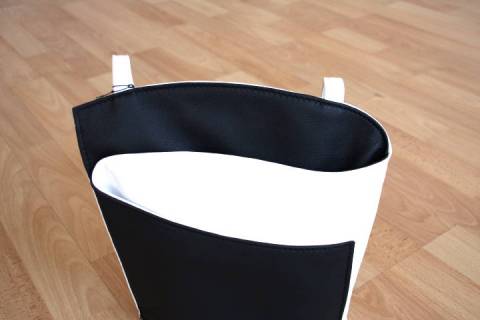 Serpentine kl. - Ledertasche von Olbrish b Schwarz - Weiss - Picture: A1