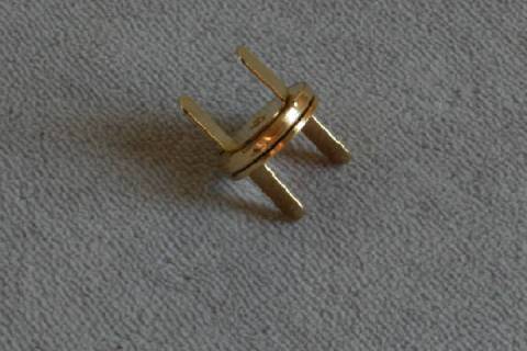 Magnetknopf - Magnetverschluß - 18 mm - Flach - Gold 186 - Bild: a2