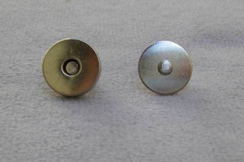 10 Magnetknopf  - 14 mm Magnetverschluss Nickel 257