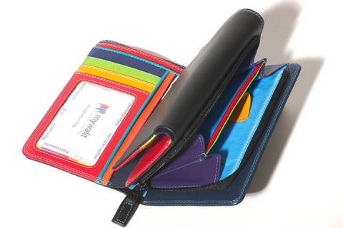 Mywalit Damen - Geldbörsen - 363-4 schwarz - bunt - Picture: A5