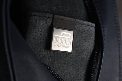 Olbrish b - Lederrucksack - Lenz Blau / Orange - Picture: A6