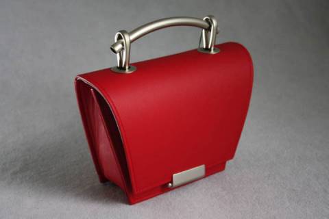 Lederhandtasche Torii in Rot - Bild: A8