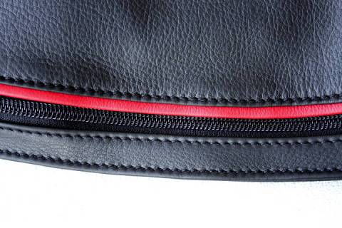 Lenz - Lederrucksack  Schwarz - Rot - Picture: A2