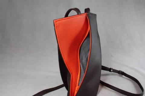 Lederrucksack Generation X - Braun / Orange - Picture: A2