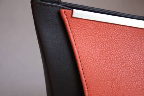 Papillon Lederhandtaschen Braun - Orange - Picture: A2