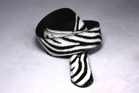 Kalbfellriemen - Zebra - Bild: A3
