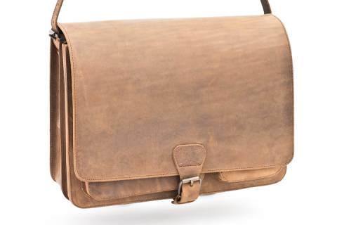Leder Schul - Aktentasche 40 cm - Ranger - Picture: a3
