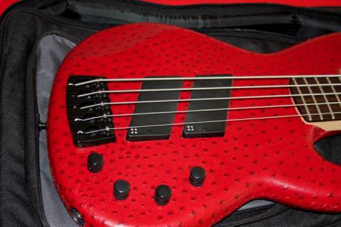 Ledergitarrenbezug - Roter Panther - Picture: a9